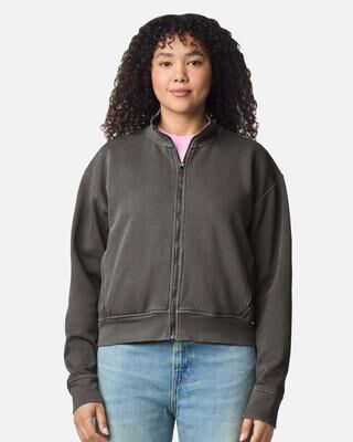Comfort Colors CC1570L Womens Full Zip Jacket in Pepper size Large   Cotton