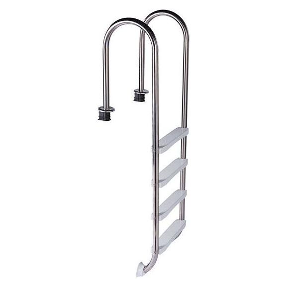 Azuro Edelstahlleiter SLIM 4-Stufen - für Pools über 1,30m Höhe (36147127)