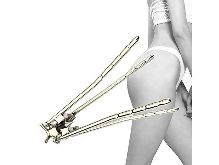 YCGLX Anal Dilatation ?Expander mit Vier Krallen aus Edelstahl Stainless,Vaginal Schamlippen Kolposkopie Spekulum Spielzeug,Vnal Spekulum,SM Anus Dilatatoren Analspielzeuge Sexspielzeug (Silber)
