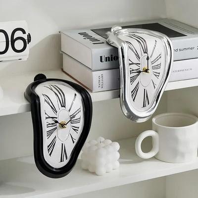 Uplift Picks Melting Wall Clock Surreal Dali Style Distorted Decorative Wall Art gold