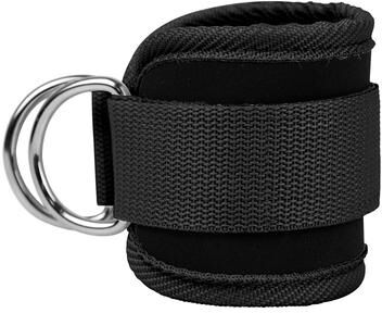 Smart Shopping Spot Adjustable Ankle Straps For Cable Machine With Double D Rings & Neoprene Padding For Glute And Leg Workouts black