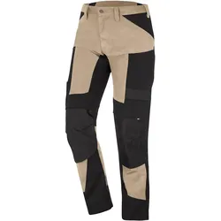 Stretch Bundhose Canvas "LEO" - 114 - beige/schwarz