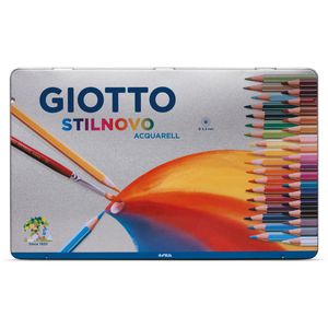 GIOTTO-Fila Aquarellstifte Stilnovo Acquarell, farbig sortiert, im Metalletui, 36 Stück