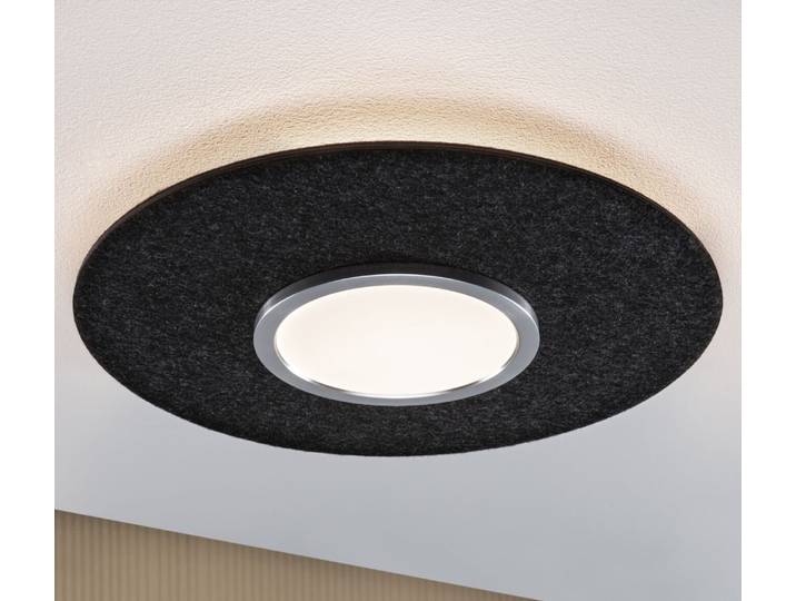 Plafonnier LED Tulga 45 x 5 x 45cm Gris Feutre Module LED