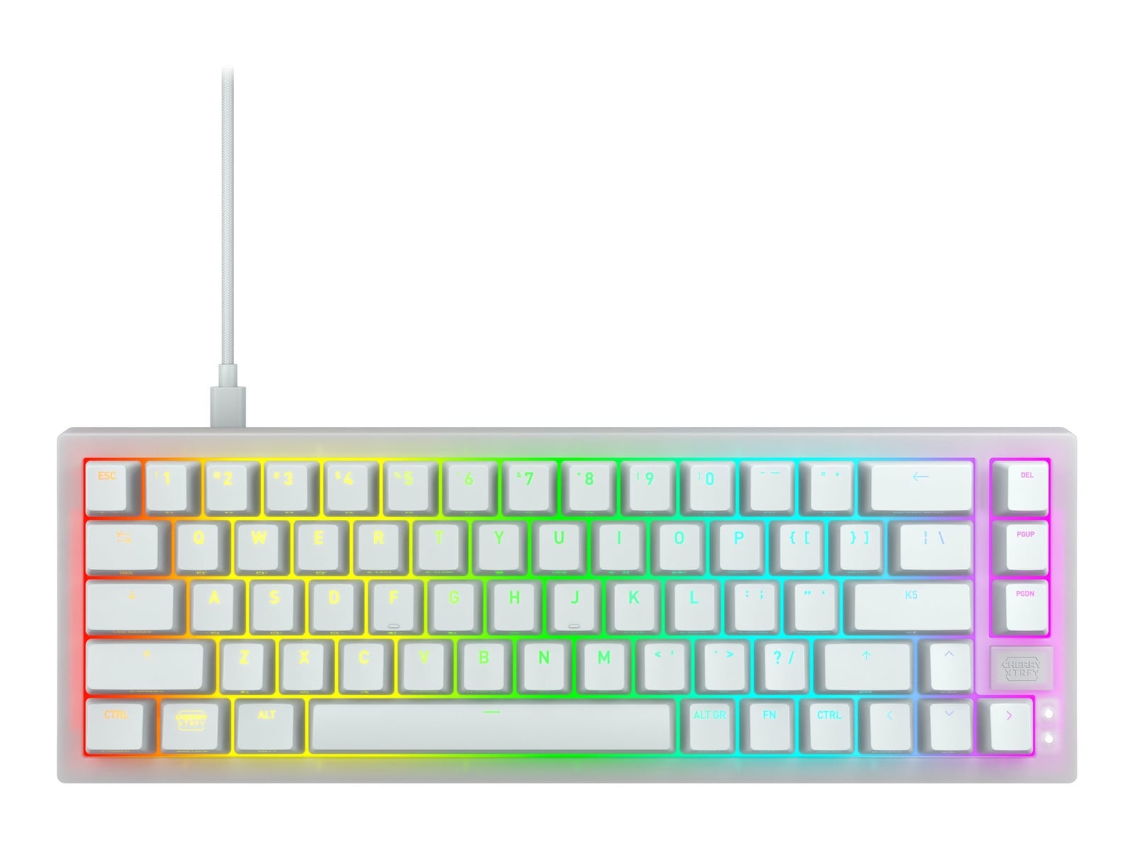 Xtrfy Cherry K5V2 Mechanisch Toetsenbord, Bekabeld, US-layout, Wit, MX Red switches