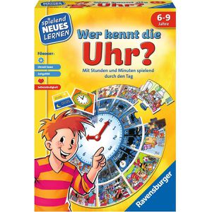 Ravensburger Lernspiel 24995, Wer kennt die Uhr, ab 6 Jahre, 1-4 Spieler, Uhrzeit lernen