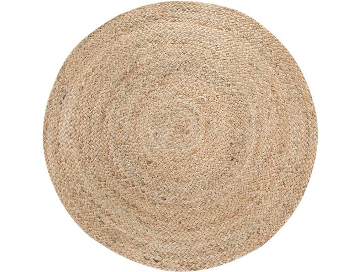 Teppich GOODPRODUCT Mataro , beige (natur), H:4mm Ø:80cm, Jute, Teppiche, Teppich, Flachgewebe, handgeflochten, Flecht Design, Boho-Style