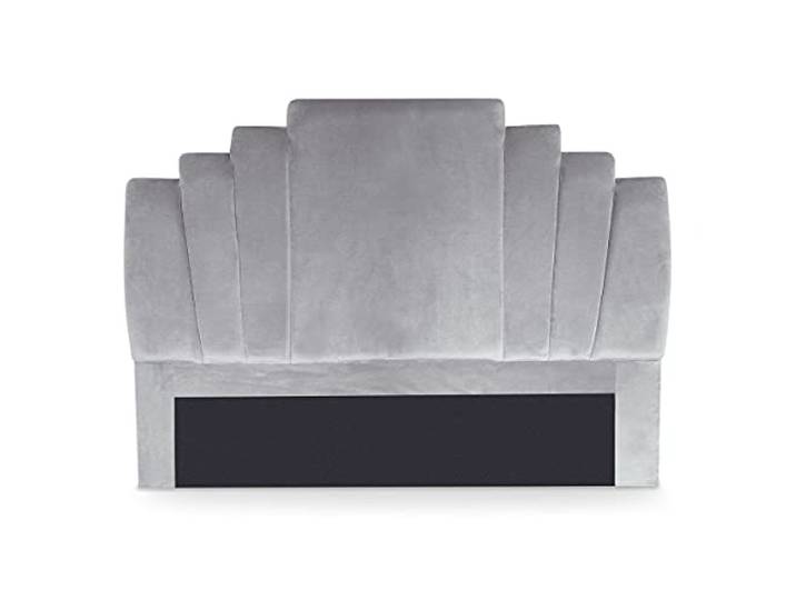 Menzzo Arena Kopfteil Bett 160 cm, Samtbezug Silber