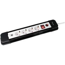 equip, Steckdosenleiste, Steckdosenleiste Schuko Kabel +Extras (4x, CEE 7/4, 1.50 m)