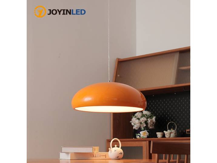 Lustre moderne et simple JOYINLED pour salle à manger, couvercle de pot orange, luminaire suspendu pour salon, chambre à coucher, salon de thé, luminaire décoratif