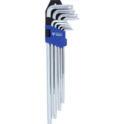 BRILLIANT TOOLS Winkelstiftschlüssel-Satz 9tlg. Torx®-Profil lang - BT044019