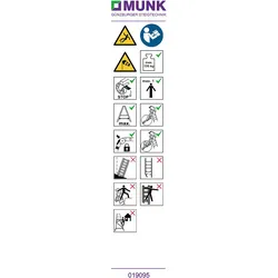 Munk Hinweis-Aufkleber für Plattformleitern Plattformhöhe < 2,50 m - 019164