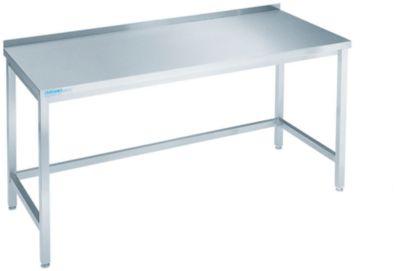 Arbeitstisch aus Edelstahl, unterfahrbar, 850 x 700 x 1400 mm