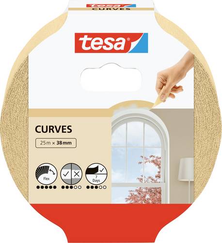 TESA KURVEN 56534-00001-00 Kreppband Beige (L x B) 25m x 38mm 1St.