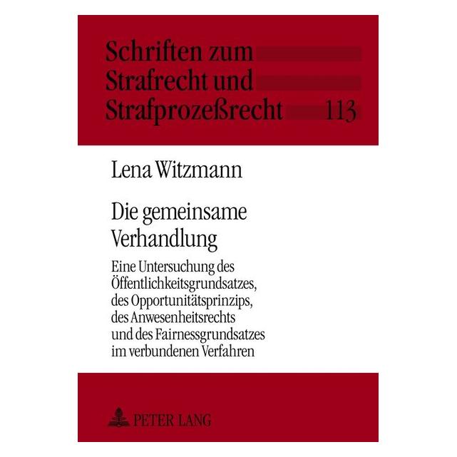 Peter Lang Kraus:Die gemeinsame Verhandlung (Hardcover, Lena Kraus) (67836867)