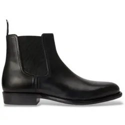 Polo Ralph Lauren für Herren. 811P15887001 Schwarze Chelsea-Boots Owen aus Leder (41), Wohnung, Keine, Lässig