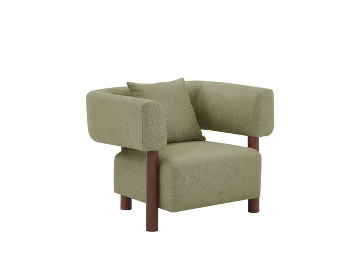 Fauteuil tissu 1 place kaki