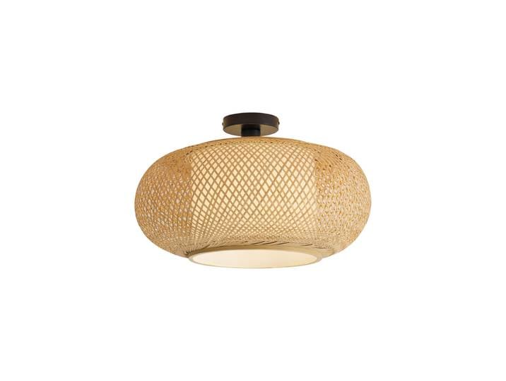Plafonnier intelligent en bambou avec intérieur blanc avec WiFi