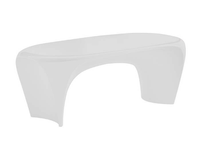 MYYOUR table basse LILY (Blanc gaufré - Polyéthylène)
