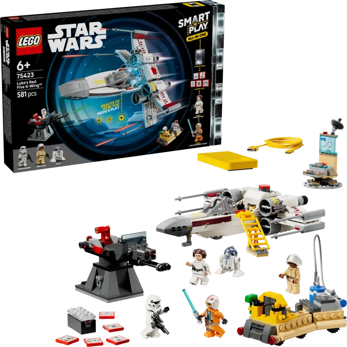 LEGO Star Wars 75423 SMART Play: Lukes Rot Fünf X-Wing