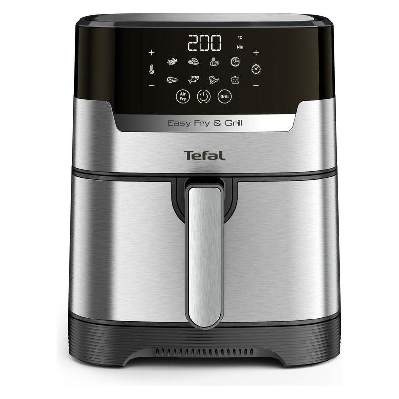Tefal Easy Fry & Grill Precision+ Heissluftfritteuse (EY505D), Edelstahl (4.60 l) (EY505D)