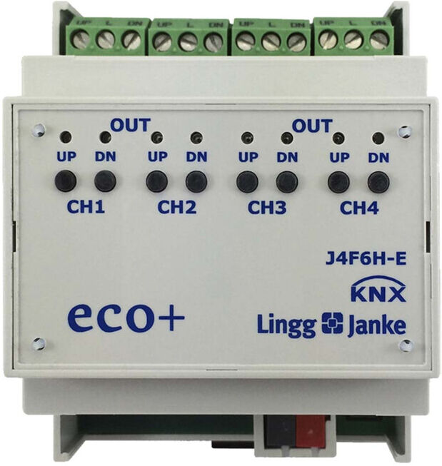 Lingg & Janke Actionneur volet roulant / jalousie J4F10H-E 4 canaux 10A 250VAC (79437 / 79437SEC)