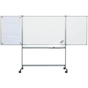 Maul Maul Klapptafel  pro 63381, Whiteboard mobil, 2 Flügel, kunststoffbeschichtet, 100x150cm / aufgeklappt 300cm