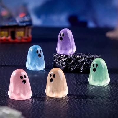 Inspire Essentials Luminous Mini Ghost Halloween Figures 30 Pcs