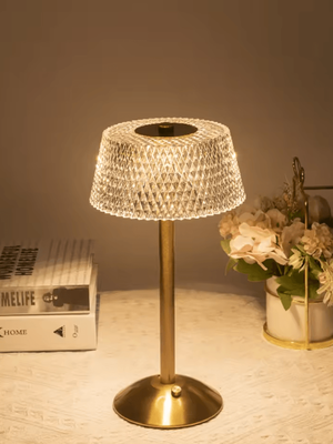 Inspire Curations European LED Table Lamp USB Rechargeable Touch Dimmable Bedside Light three Colors