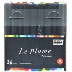 Marvy, Marker, Permanentmarker mit Pinselspitze, 36 Stück (36x)
