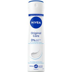Nivea Deodorant Original Care, Spray, unisex, 48h Schutz, ohne Aluminium und Ethylalkohol, 150 ml