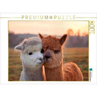CALVENDO Puzzle Alpakas - Freundschaft fürs Herz | 1000 Teile Lege-Größe 64 × 48 cm Foto-Puzzle für glückliche Stunden, von , Calvendo Puzzle