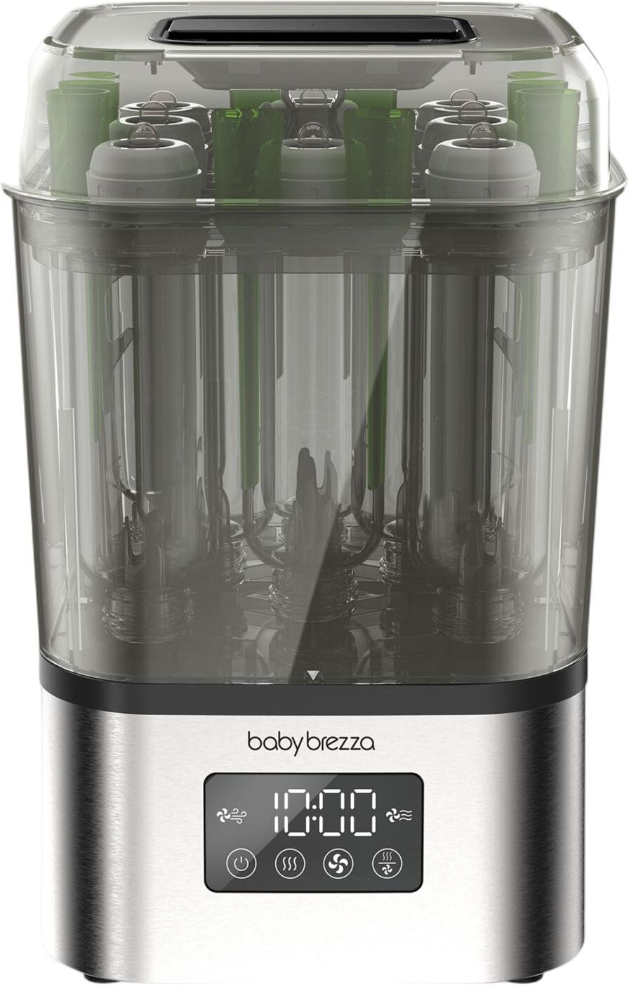 BABY BREZZA Esterilizador y secador de biberones Superquick.  (26 X 24 X 40 Cm) Acero mate