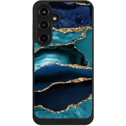 Nivocase Handyhülle für Samsung Galaxy S25+ Hülle NIVOpure Case Schwarz Glitzer Look Marmor Trends (Samsung Galaxy S25+), Smartphone Hülle, Schwarz