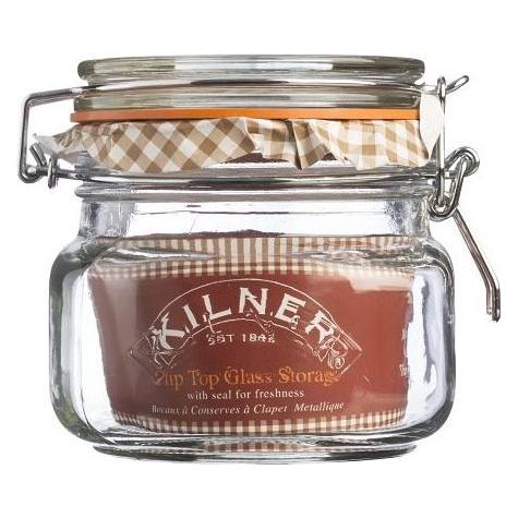 Kilner Glas 0,5 l. Quadratische Clip -Top -Glas (0.50 l) (37687040)