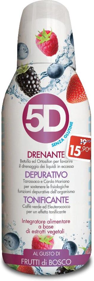 CANTASSIUM BENESSERE 1968 Srl 5D Frutti Bosco Sleever 500ml - Integratore Nutrizionale con Frutti di Bosco per il Tuo Benessere