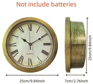 Smart Shopping Spot Hidden Safe Wall Clock With Secret Compartment For Cash Jewelry Keys yellow