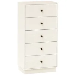 Helloshop26 - Schmale und hohe Kommode mit 5 Schubladen 47 x 29 x 95 cm platzsparend sicher modern schlicht aus Spanplatte