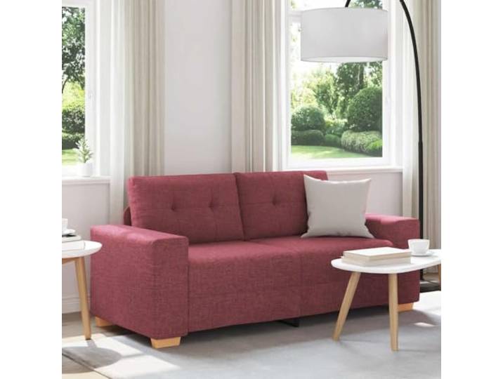 ZQQLVOO Loveseat-Sofa Weinrot 180x77x82 cm Stoff Polyesterbezug, Schaumstoffsitz, Sperrholzrahmen, Metallbeine, für Wohnzimmer