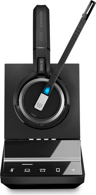 Epos IMPACT SDW 5036T EU/UK/AUS Mono USB DECT-GAP Headset fuer Tischtelefon PC Mobiltelefon inkl. BT Dongle Teams zertifiziert