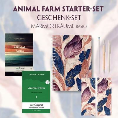 Animal Farm Starter-Paket Geschenkset 2 Bücher (mit Audio-Online) + Marmorträume Schreibset Basics, Set von George Orwell, EasyOriginal Verlag,