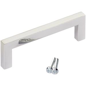 SO-TECH Möbelgriffe E8, silber, aus Edelstahl, 96 mm Lochabstand, Stangengriff, modern, matt poliert, 1 Stück