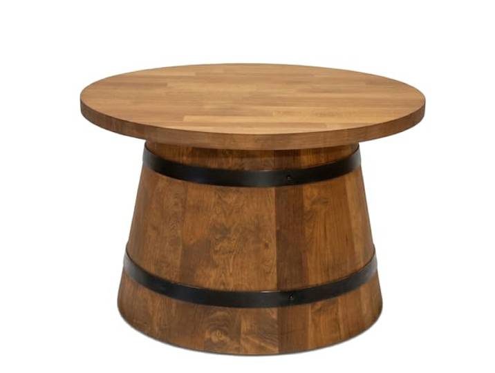 CREATIVE COOPER Runder Couchtisch Fassdesign, Wenge, Buchenholz Ø 65 cm