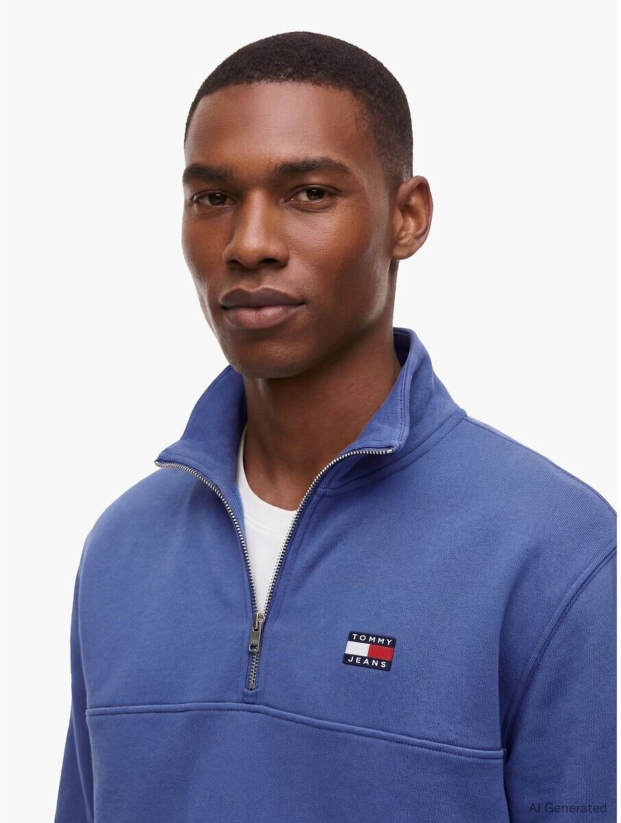 TOMMY JEANS Sweat demi-zippé col montant