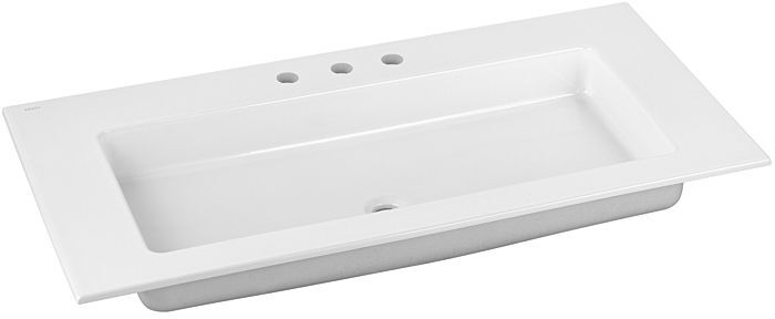 Keuco Royal 60 Keramik-Waschtisch 32150311003 105,5x53,8cm, weiß, mit 3 Hahnlöchern und Überlaufsystem Clou