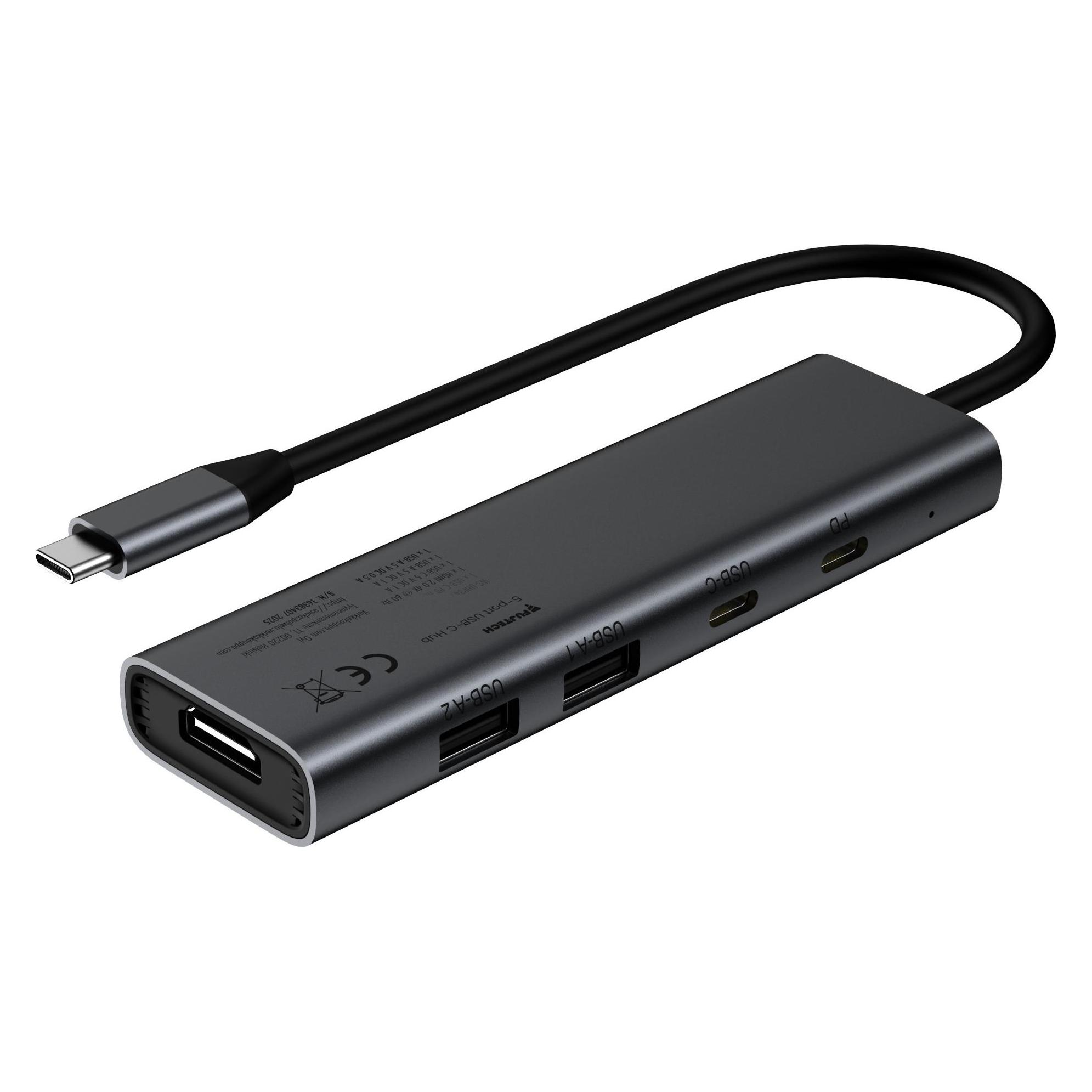 Fuj Tek 5-Port USB-C Hub, 140W PD (USB-C, 5 Ports) (WS-UHP3419L)