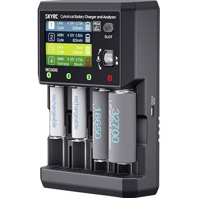 SKYRC MC5000 Ladegerät LiIon, Li-ion HV, LiFe, NiMH, NiCd, eneloop, NiZn, RAM, LTO, Na-ion Mignon (AA), Micro (AAA), Mini (AAAA)