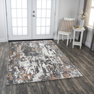Alora Decor Lake Transitional Gray/Rust Recycled Polyester Area Rug