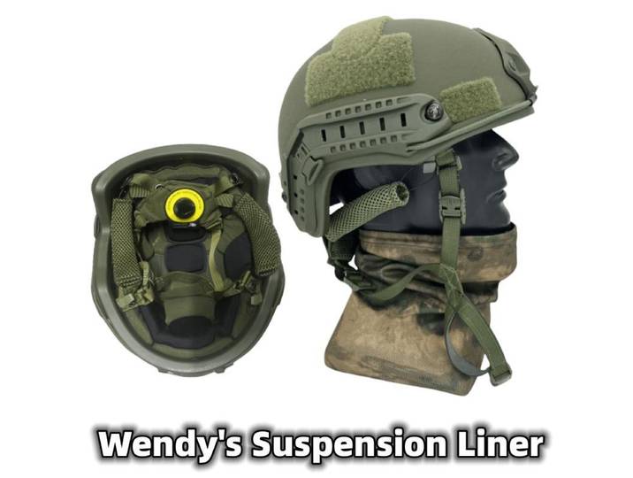 Casque tactique en Kevlar ACH, haute protection, qualité supérieure, NIJ IIIA, suspension FAST Wendy, coussinets, casque tactique vert
