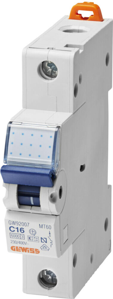 Gewiss Leitungsschutzschalter B6A, 1P, 10KA, 1TE GW92505)
